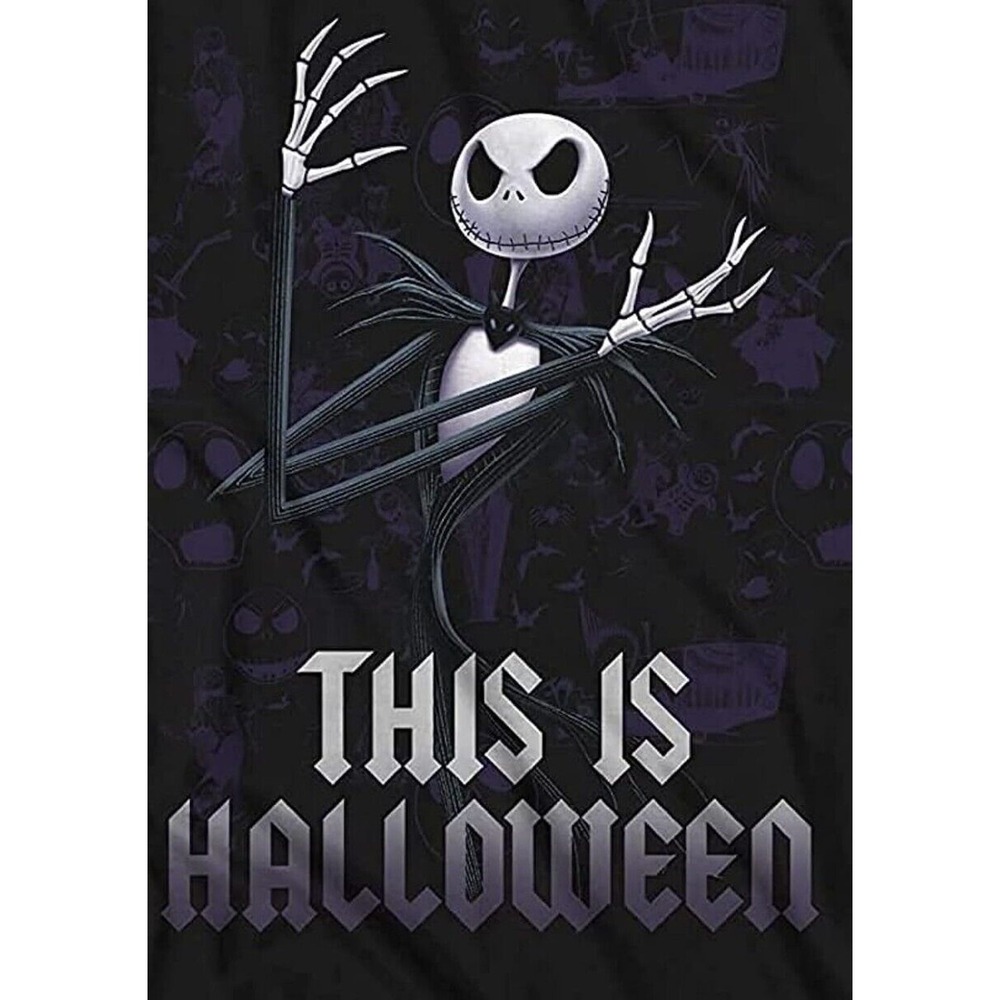 Nightmare Before Christmas Black Shirt‎ Disney Jack Skellington Halloween XS